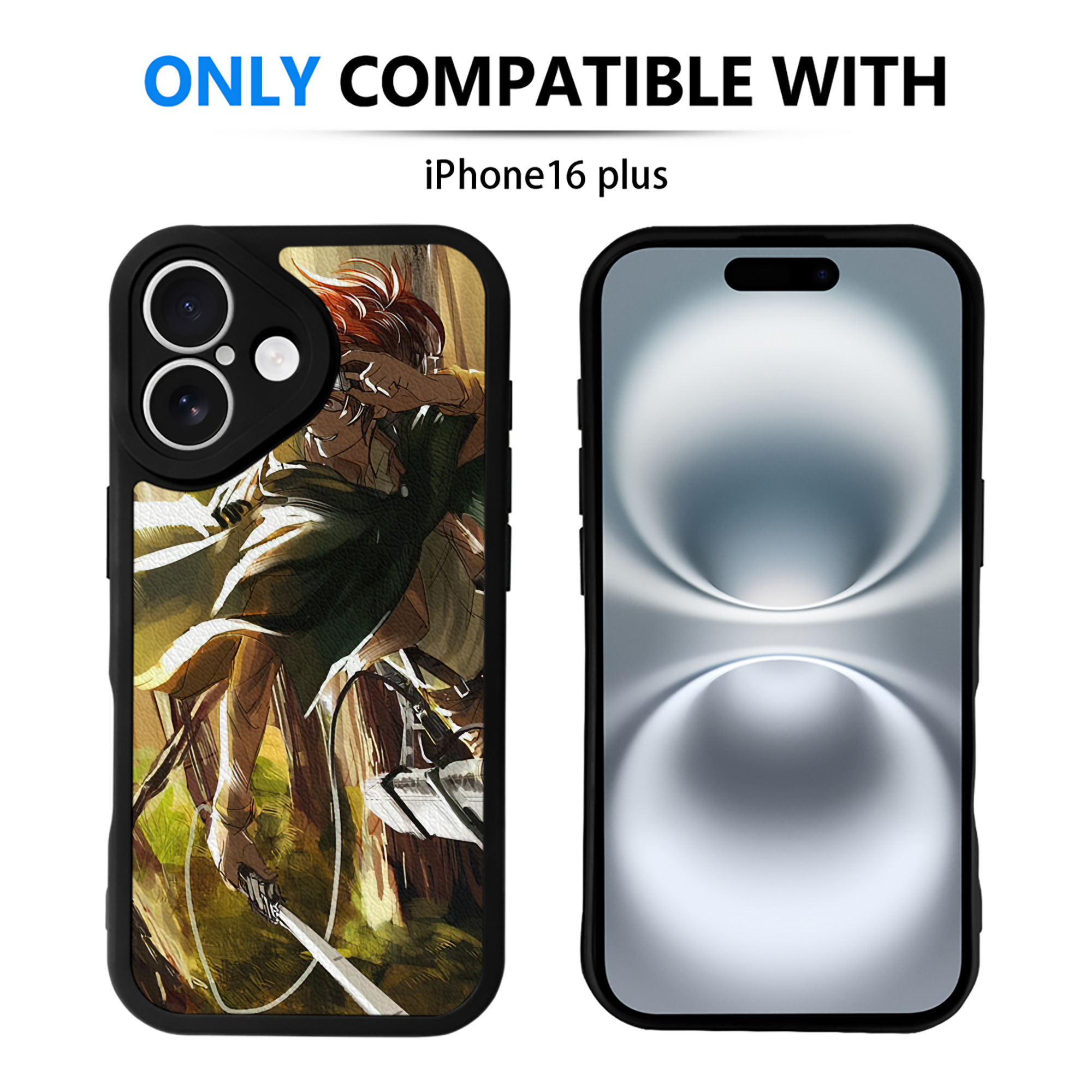 （画像用） 進撃の巨人 Attack on Titan 【iPhone 16シリーズ対応】シリコンスマホケース（レザー調） 材質：シリコン